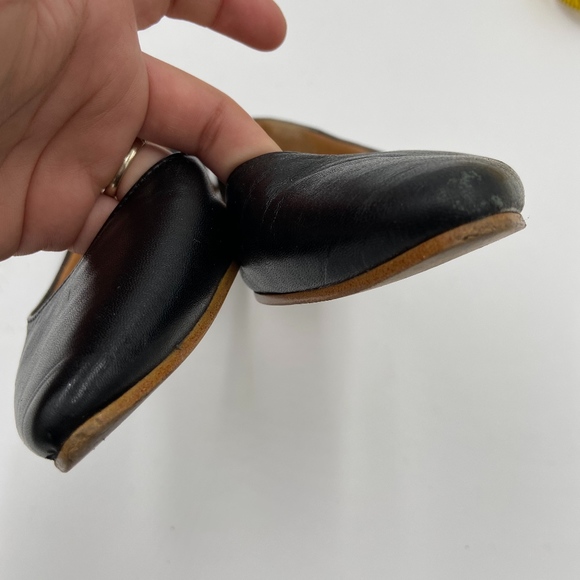 COPY - J. Crew Black Leather Pointed Toe Flats Size 7 - Picture 4 of 7